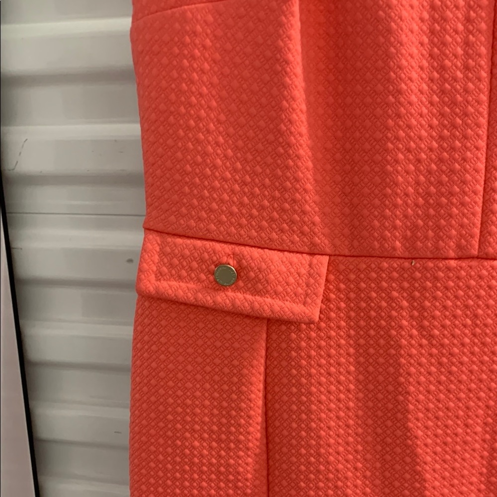 Liz Claiborne Orange Pink Sleeveless Sheath Dress - Picture 6 of 12